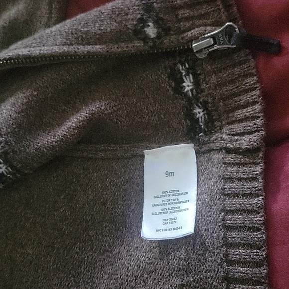 Boys Carter's Zip-Up Sweater, Size 9 Months - Picture 4 of 9